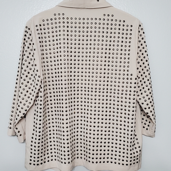 Blaque Label Studfest Studded Beige Jacket - Picture 4 of 5